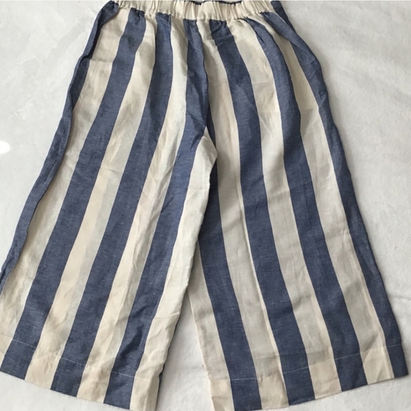 Madewell Huston Cropped Pull On Striped Pants - Picture 5 of 6